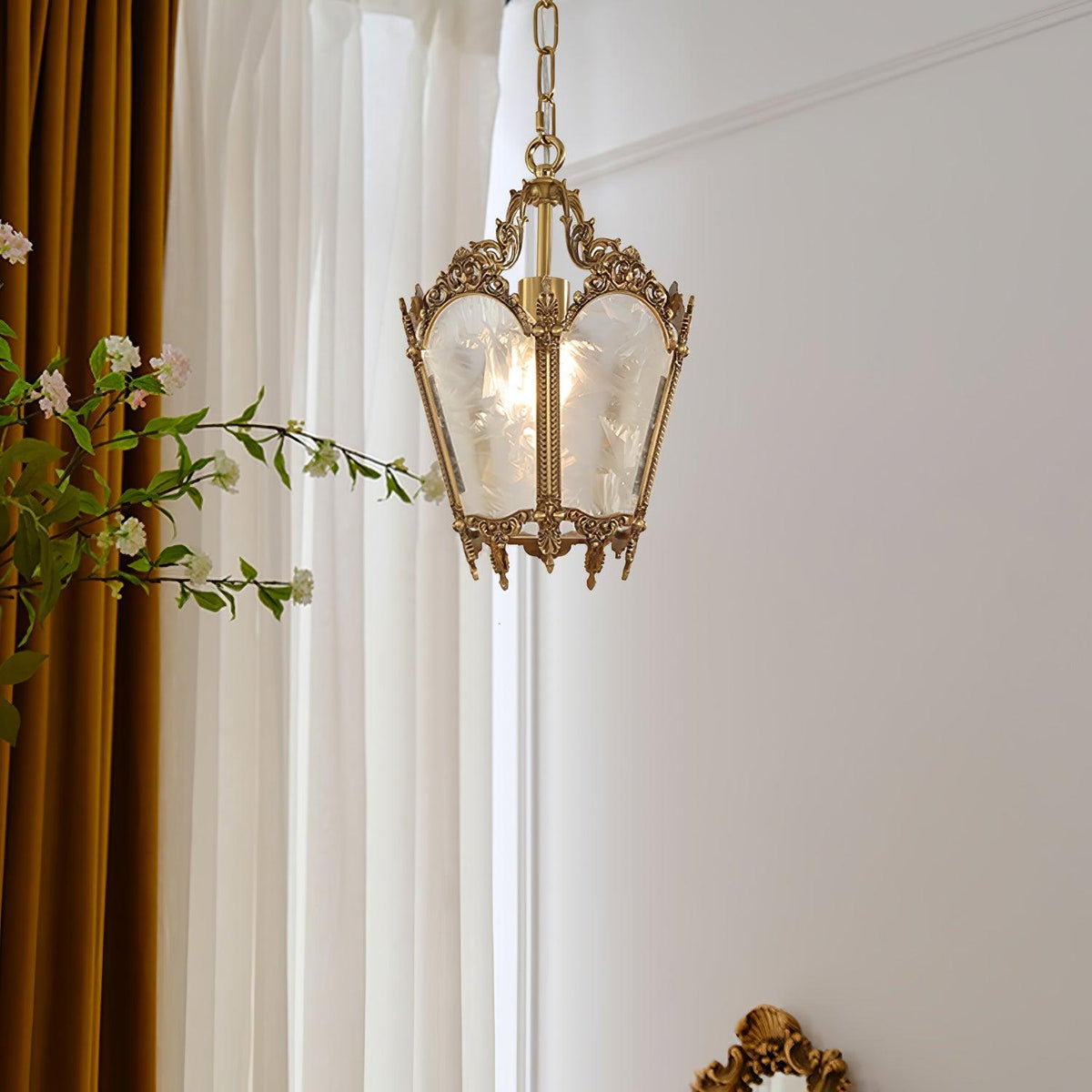 Lustre Talloires en laiton et verre – vue 19