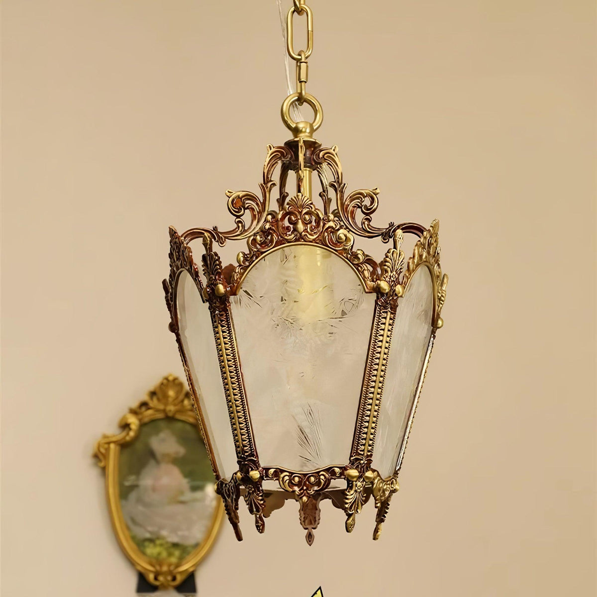 Lustre Talloires en laiton et verre – vue 30