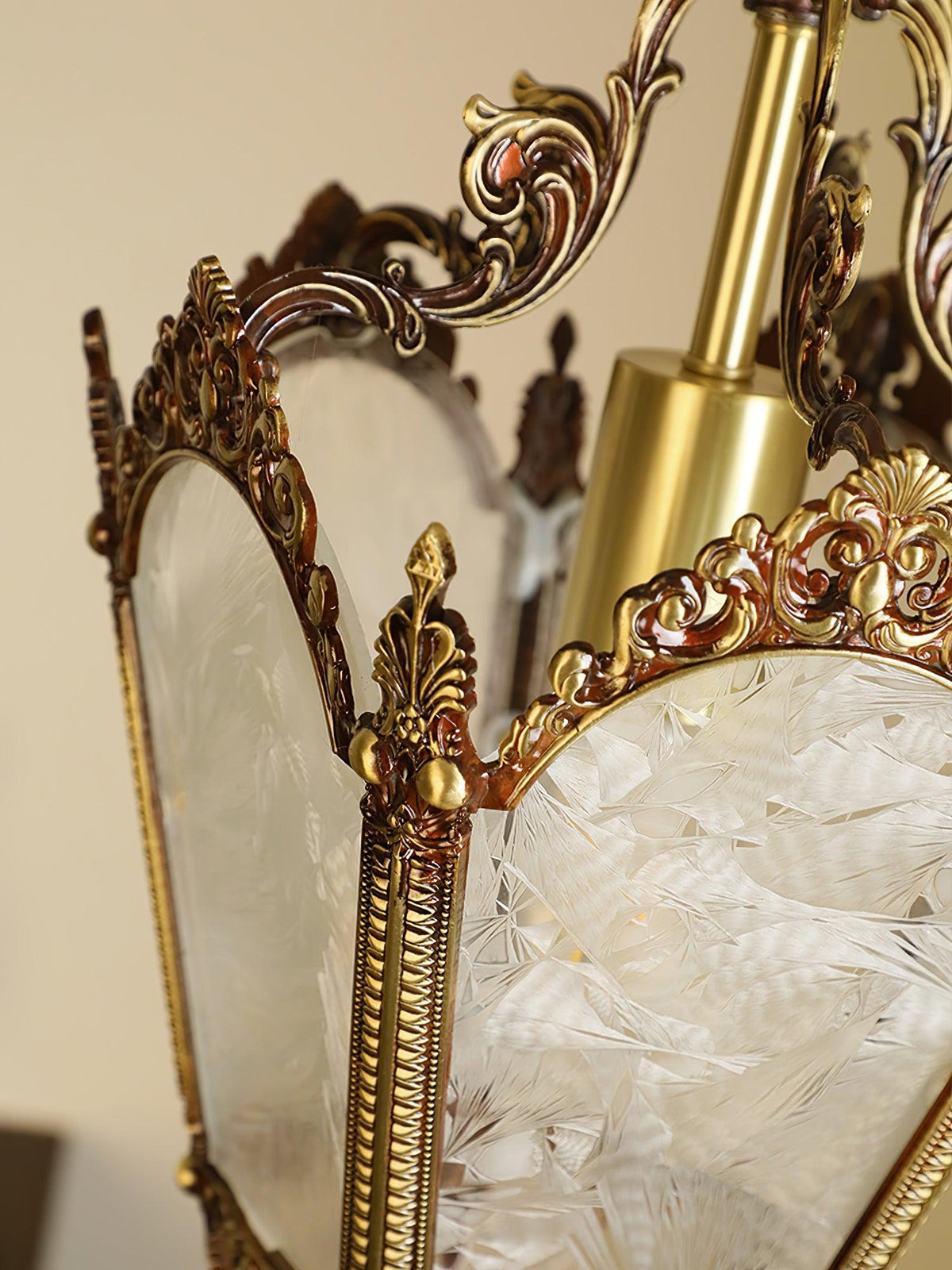 Lustre Talloires en laiton et verre – vue 32