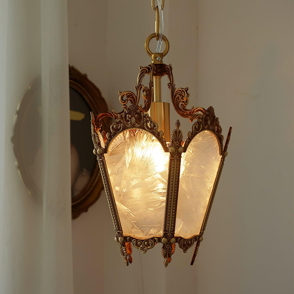 Lustre Talloires en laiton et verre – vue 33