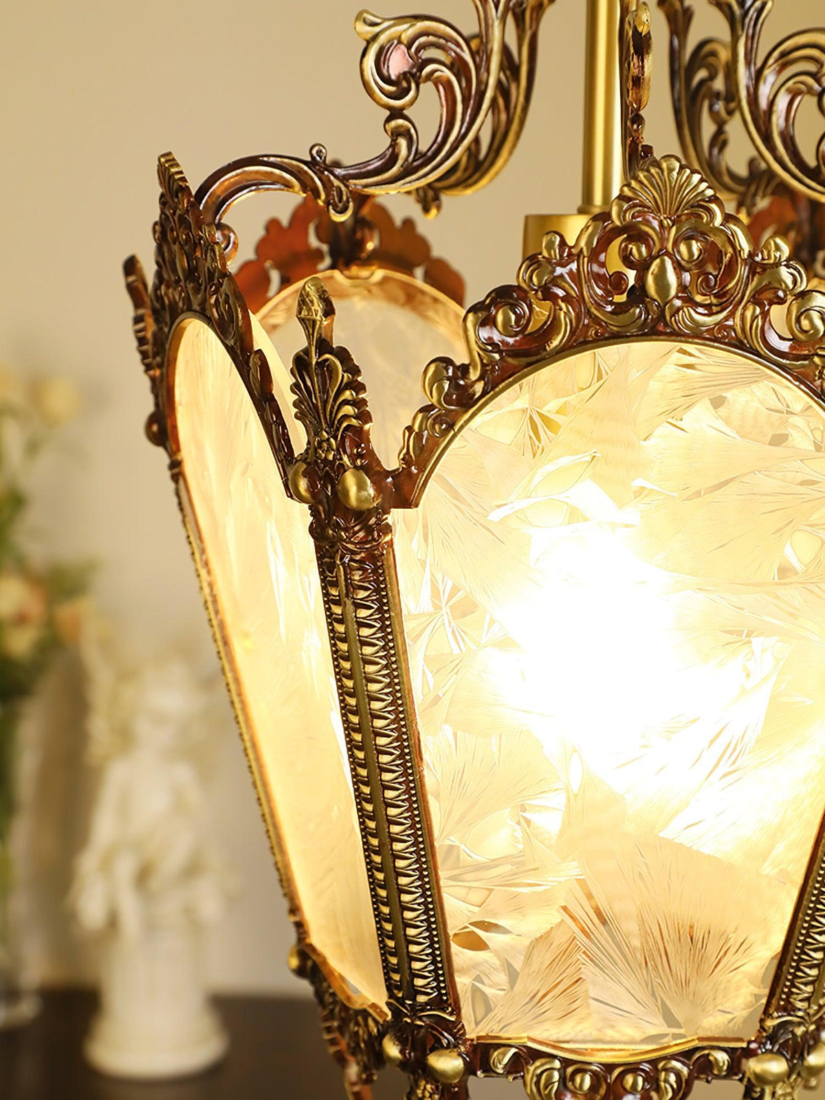 Lustre Talloires en laiton et verre – vue 35
