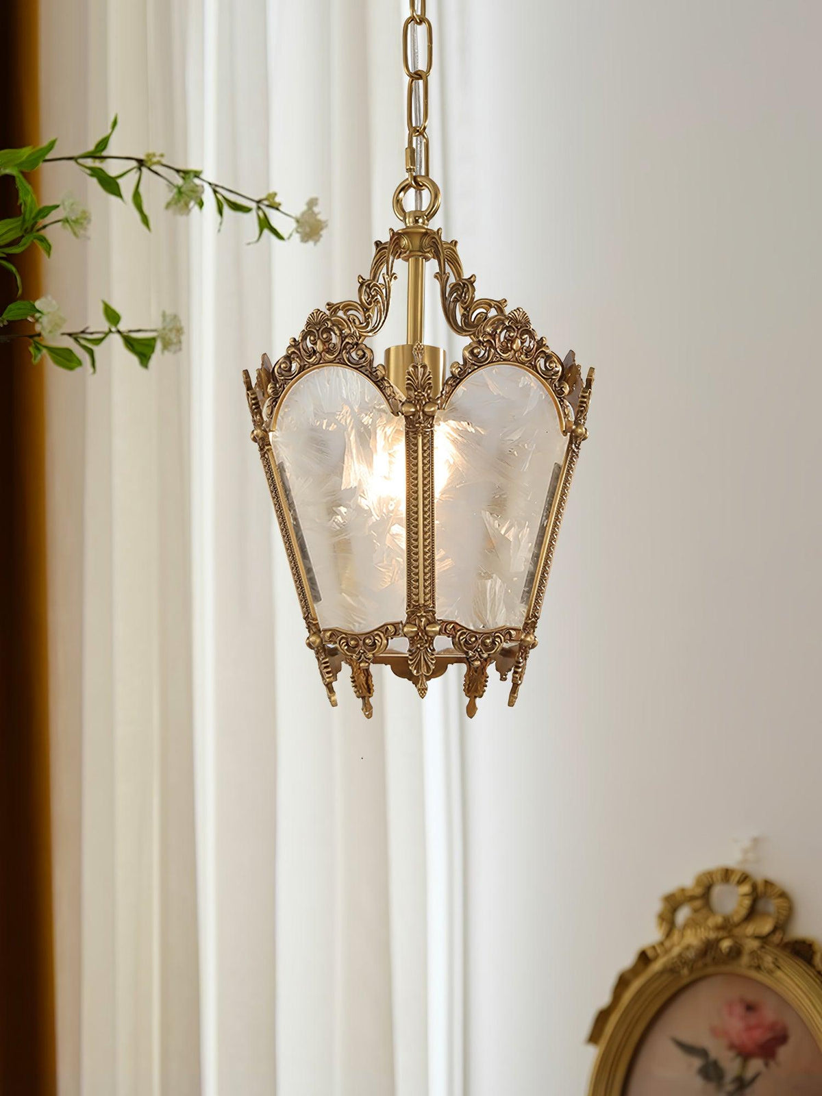 Lustre Talloires en laiton et verre – vue 23