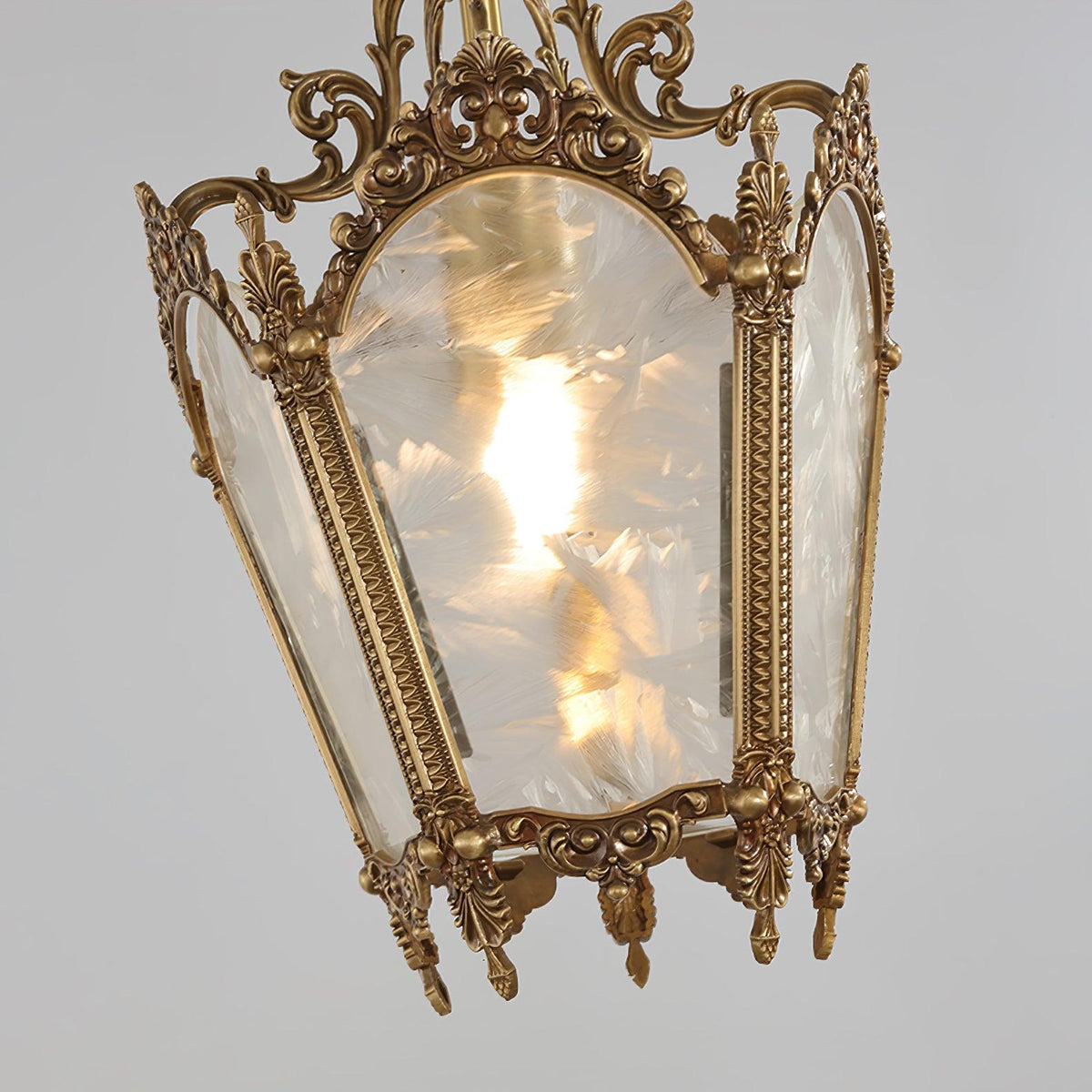 Lustre Talloires en laiton et verre – vue 45