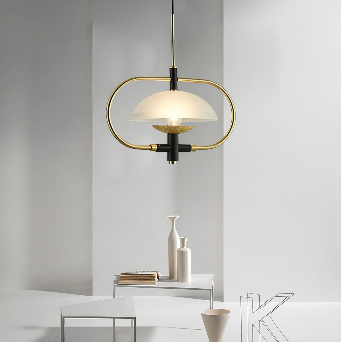 Suspension Éole en verre et métal – vue 13