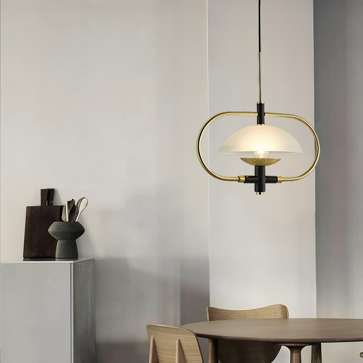 Suspension Éole en verre et métal – vue 2
