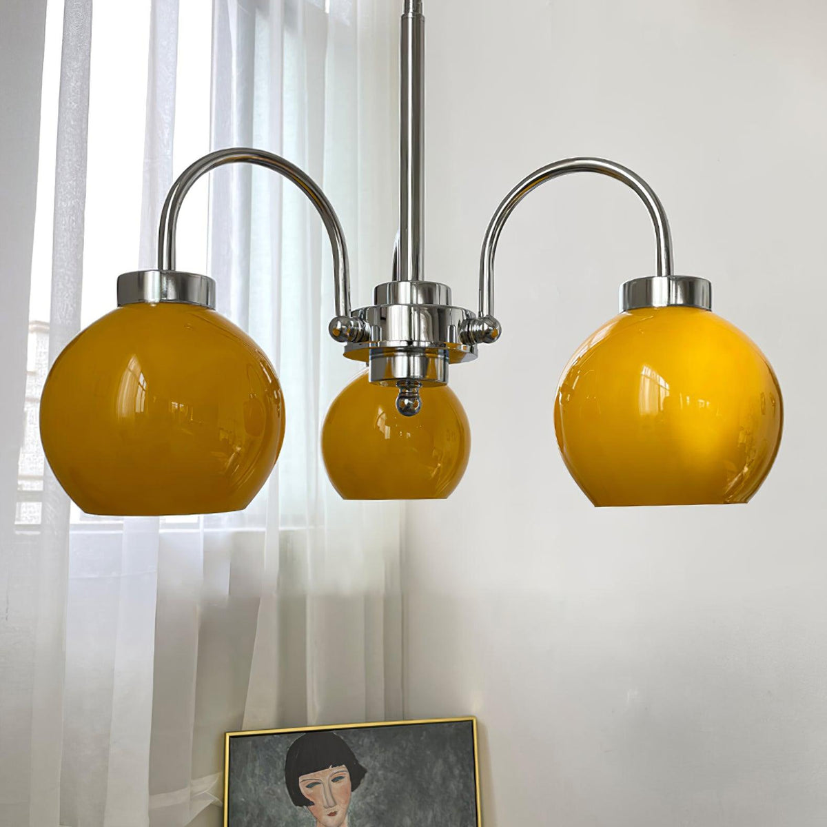 Lustre Oréade en verre et métal – vue 67
