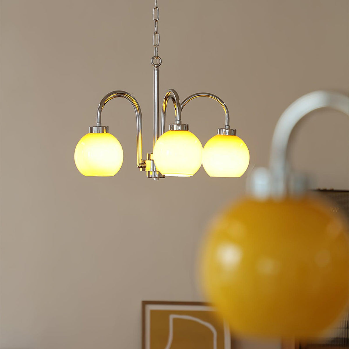 Lustre Oréade en verre et métal – vue 26