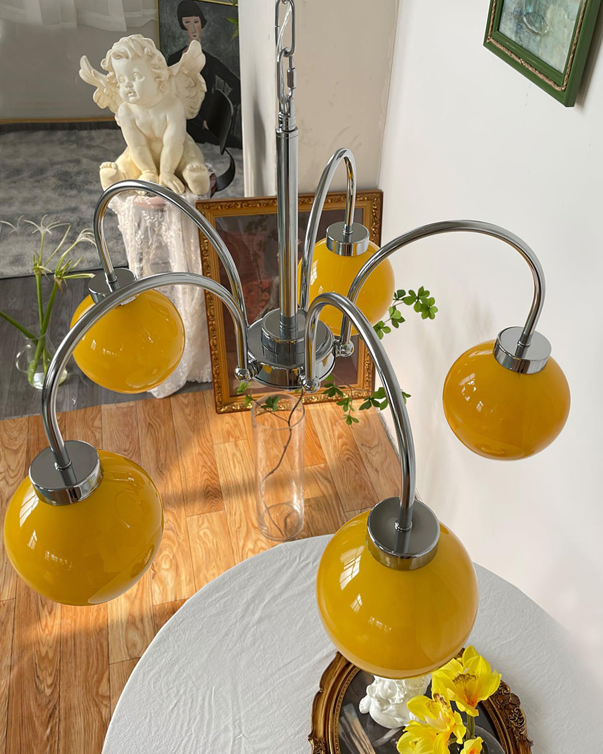 Lustre Oréade en verre et métal – vue 29
