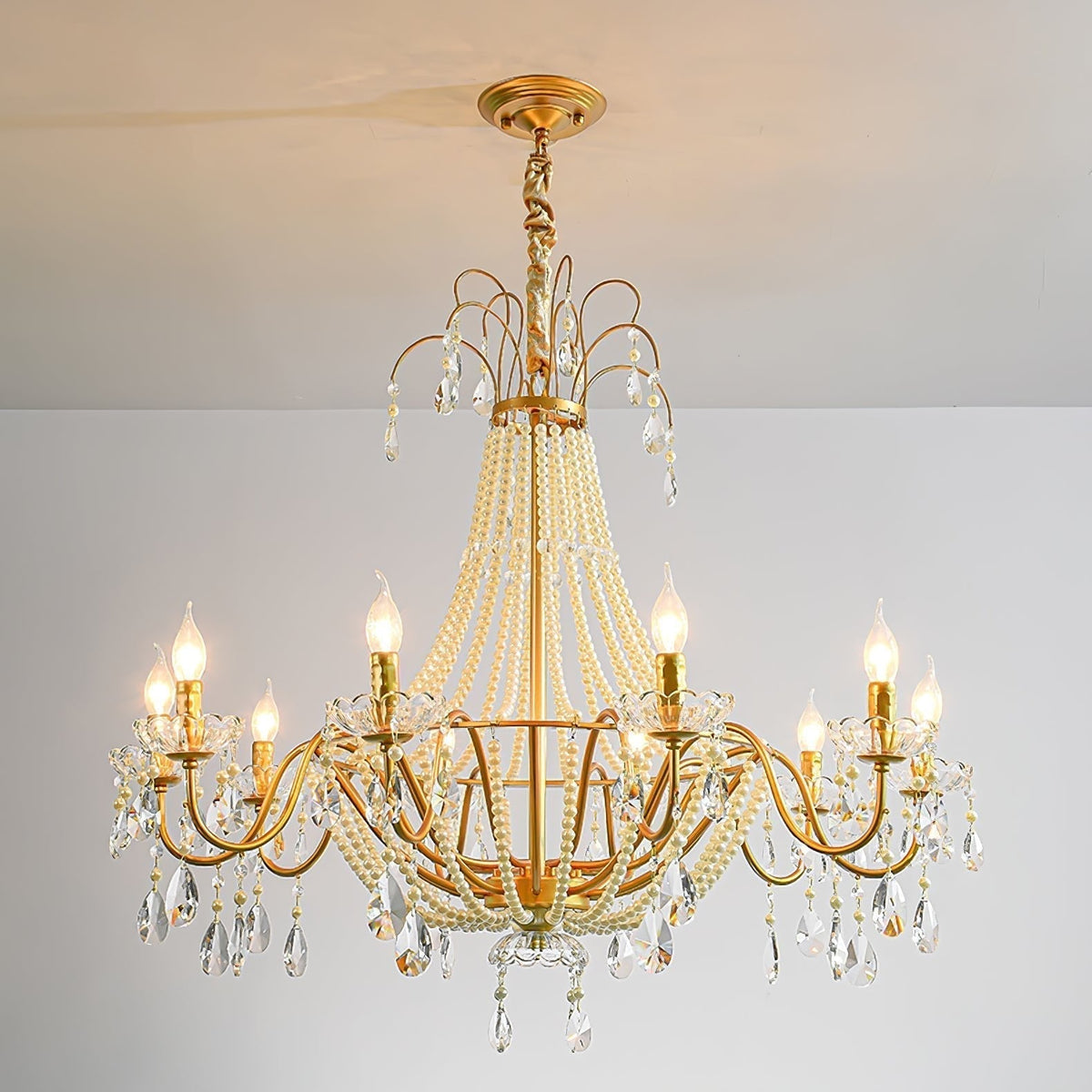 Lustre Dalle en cristal et laiton – vue 23