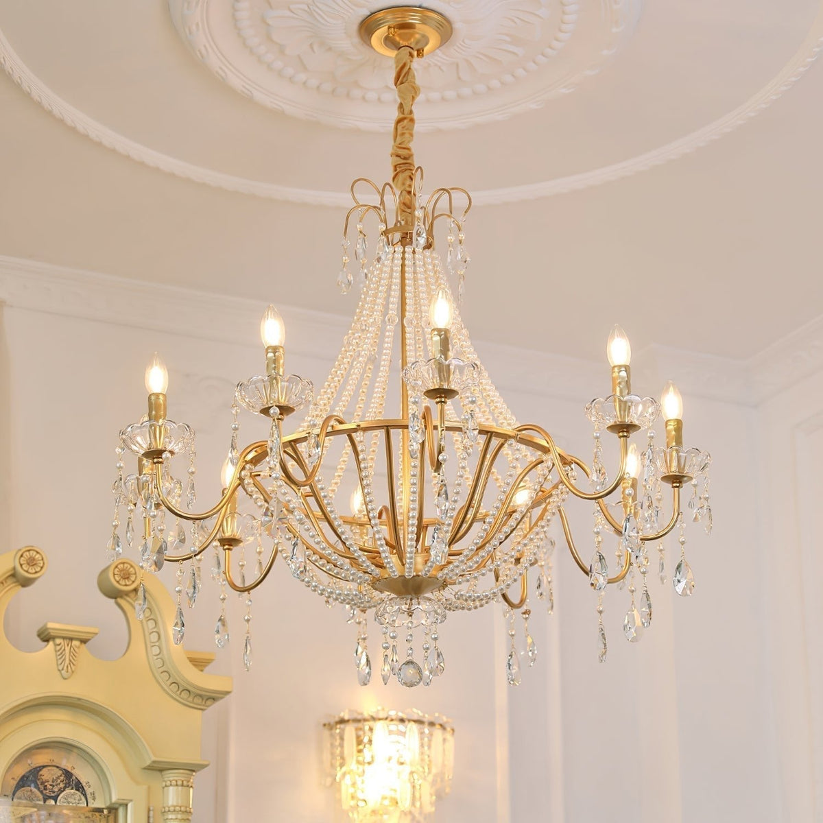 Lustre Dalle en cristal et laiton – vue 34