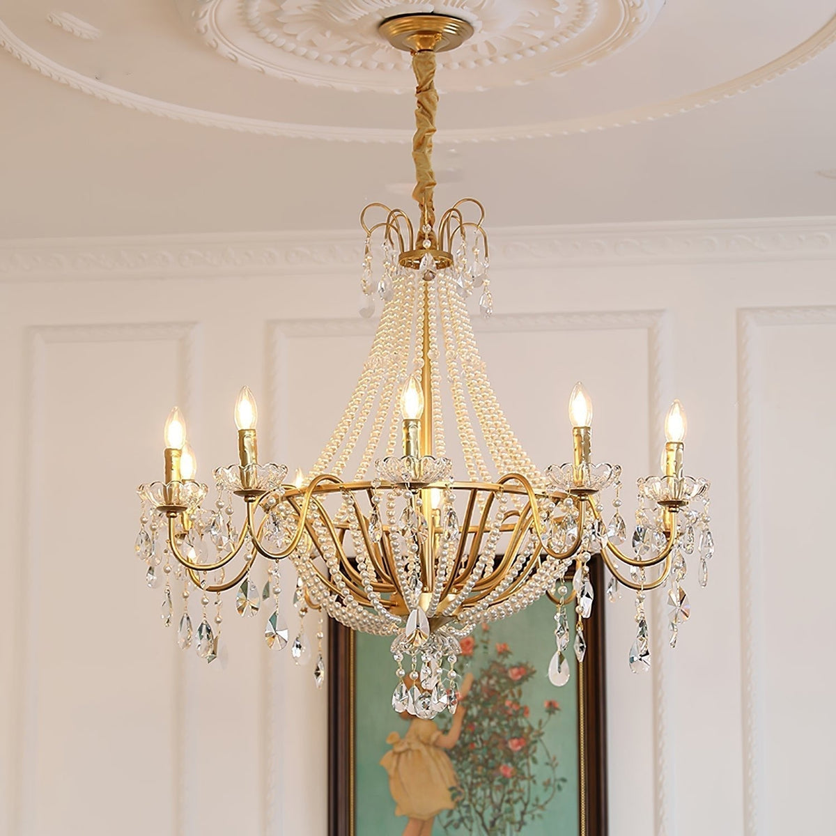Lustre Dalle en cristal et laiton – vue 41