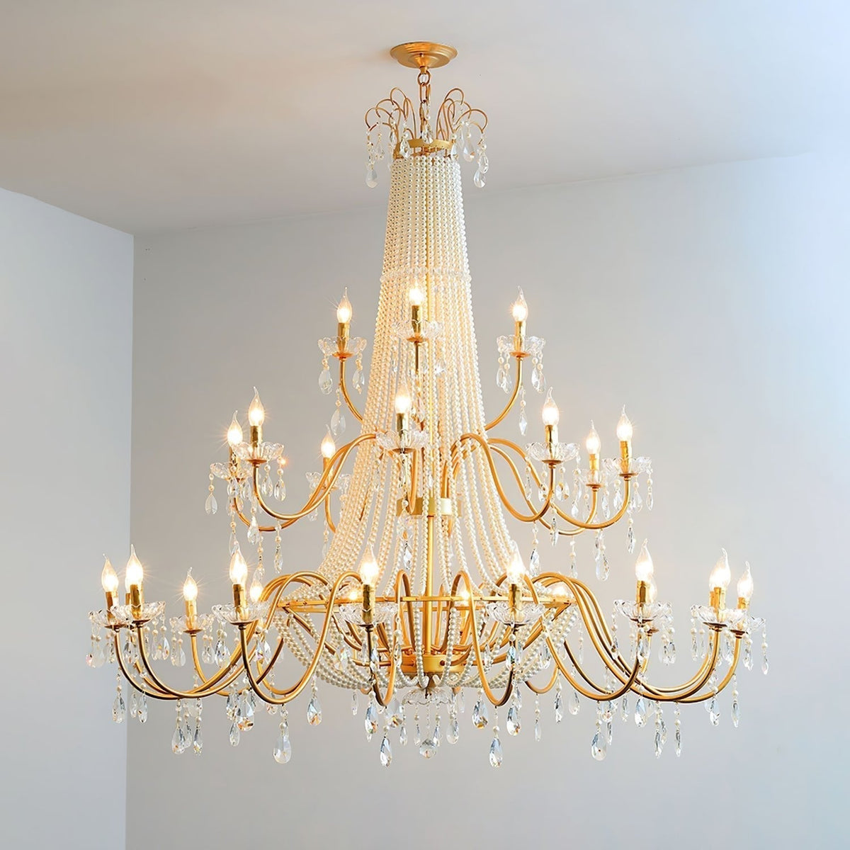 Lustre Dalle en cristal et laiton – vue 20