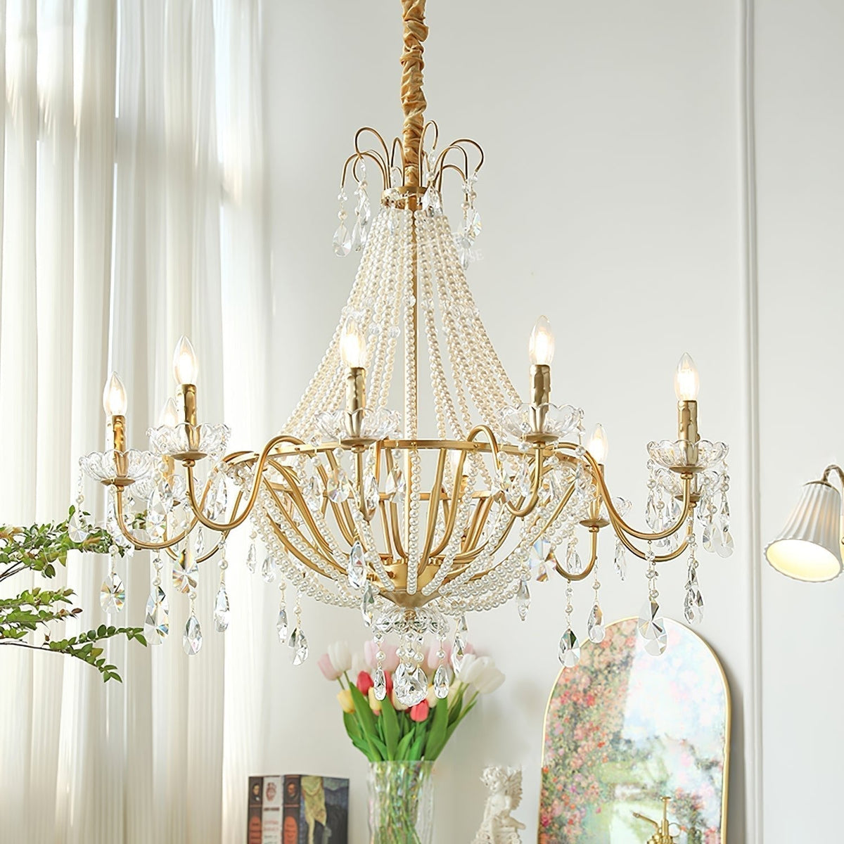 Lustre Dalle en cristal et laiton – vue 33