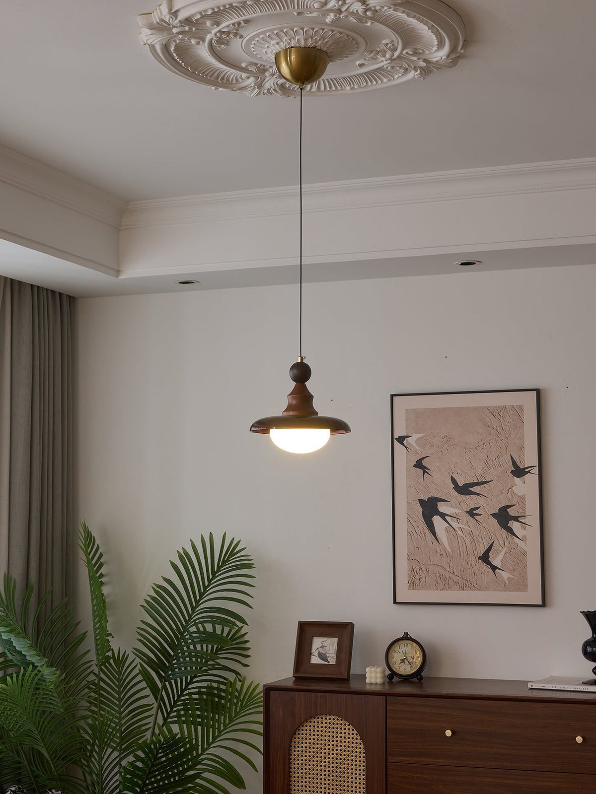 Suspension Jacinthe en bois et verre – vue 11