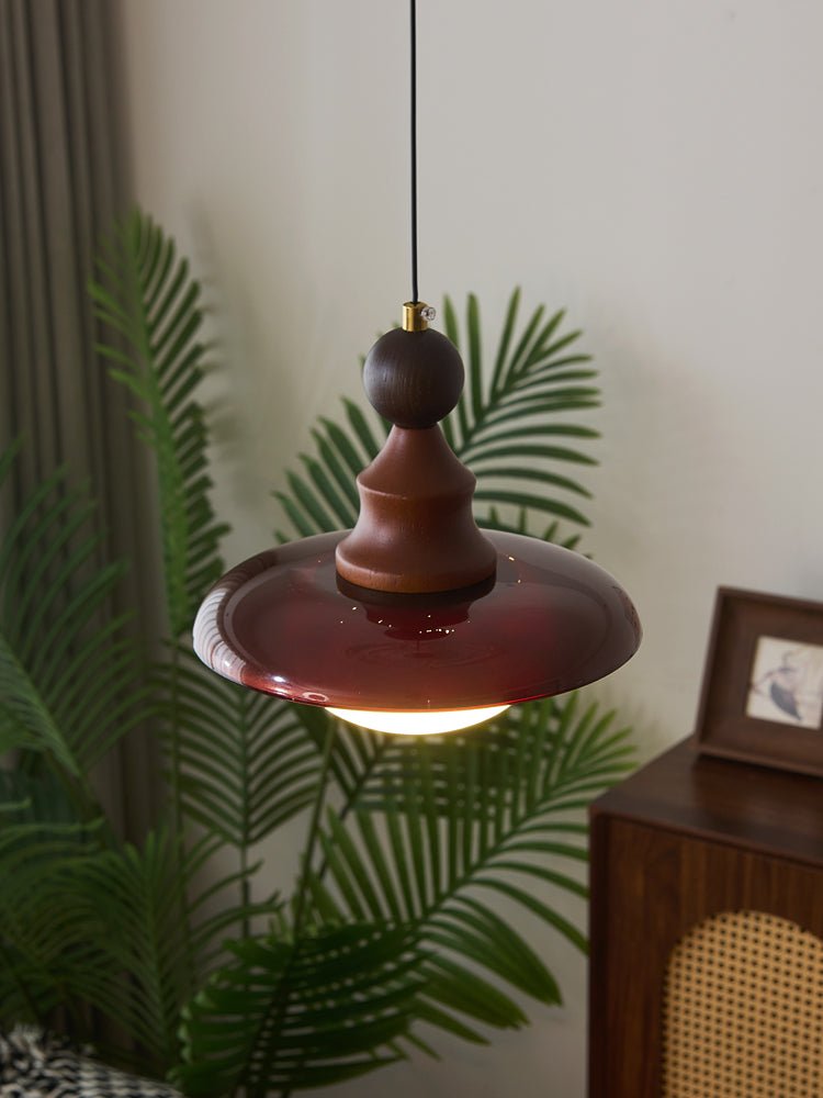 Suspension Jacinthe en bois et verre – vue 21