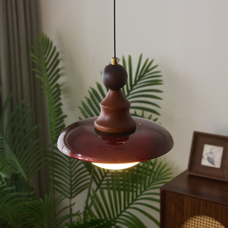 Suspension Jacinthe en bois et verre – vue 22