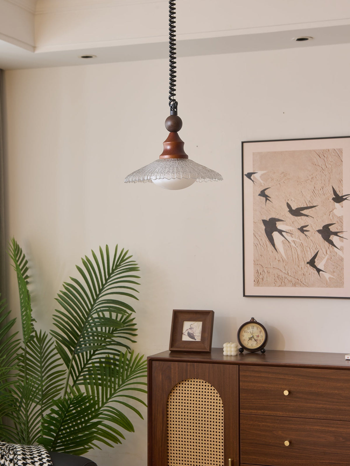Suspension Jacinthe en bois et verre – vue 34