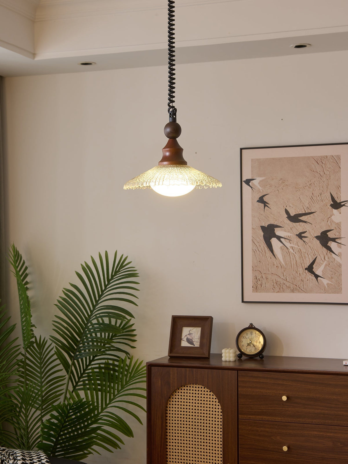 Suspension Jacinthe en bois et verre – vue 39