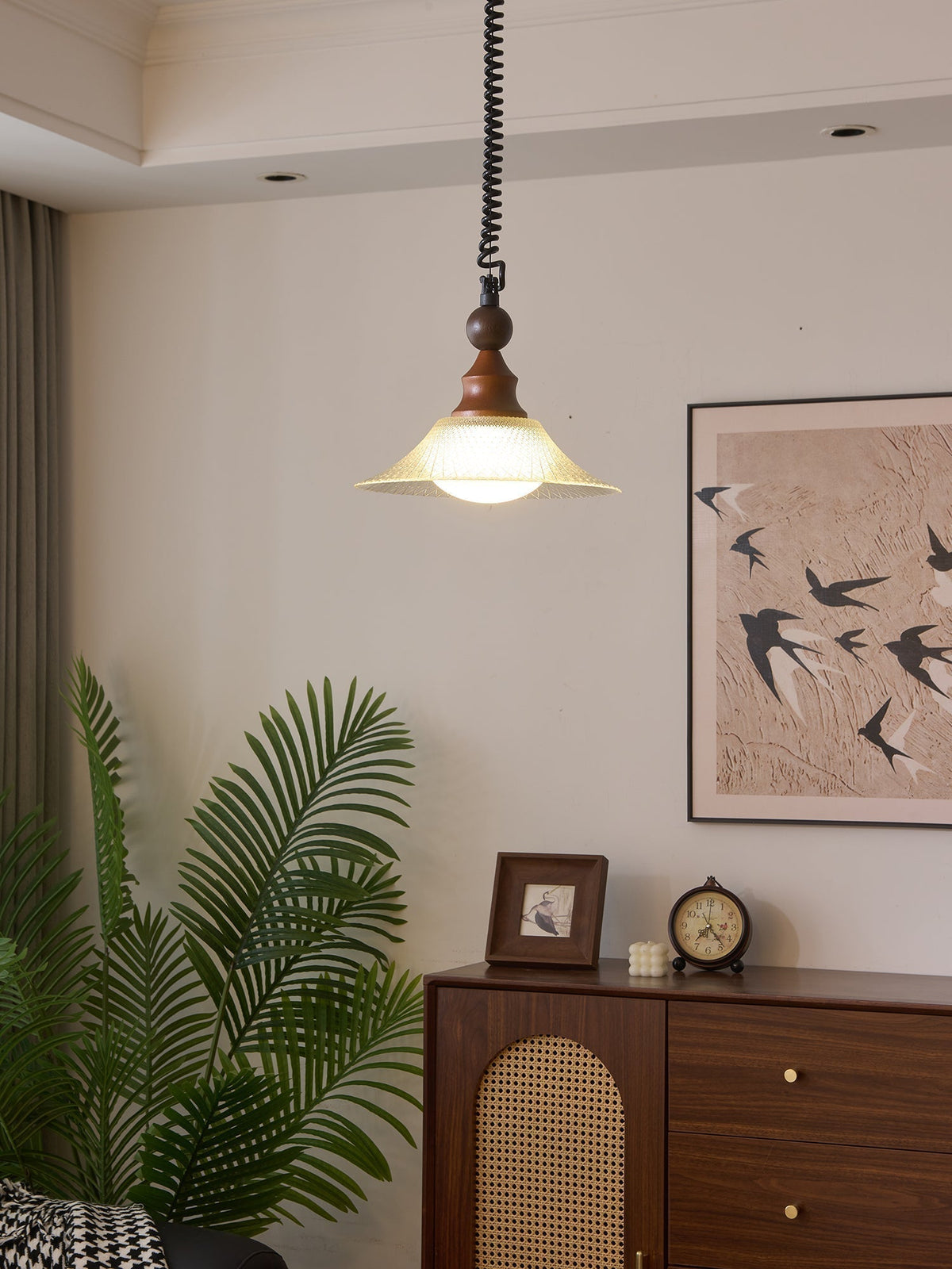 Suspension Jacinthe en bois et verre – vue 43