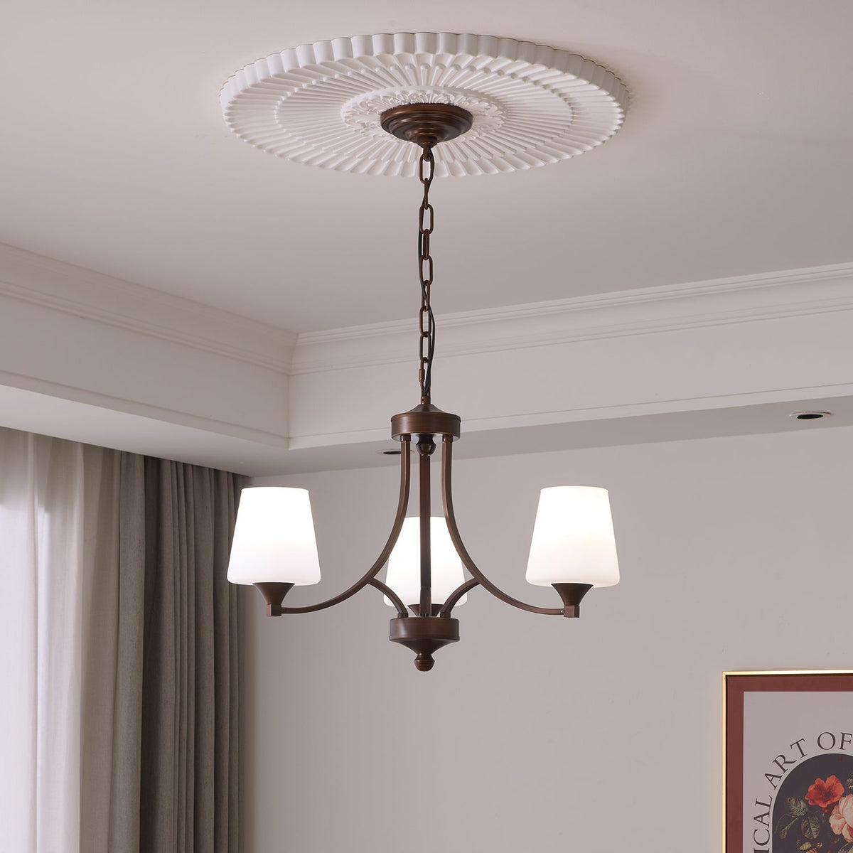 Lustre Ébène en verre et métal – vue 31