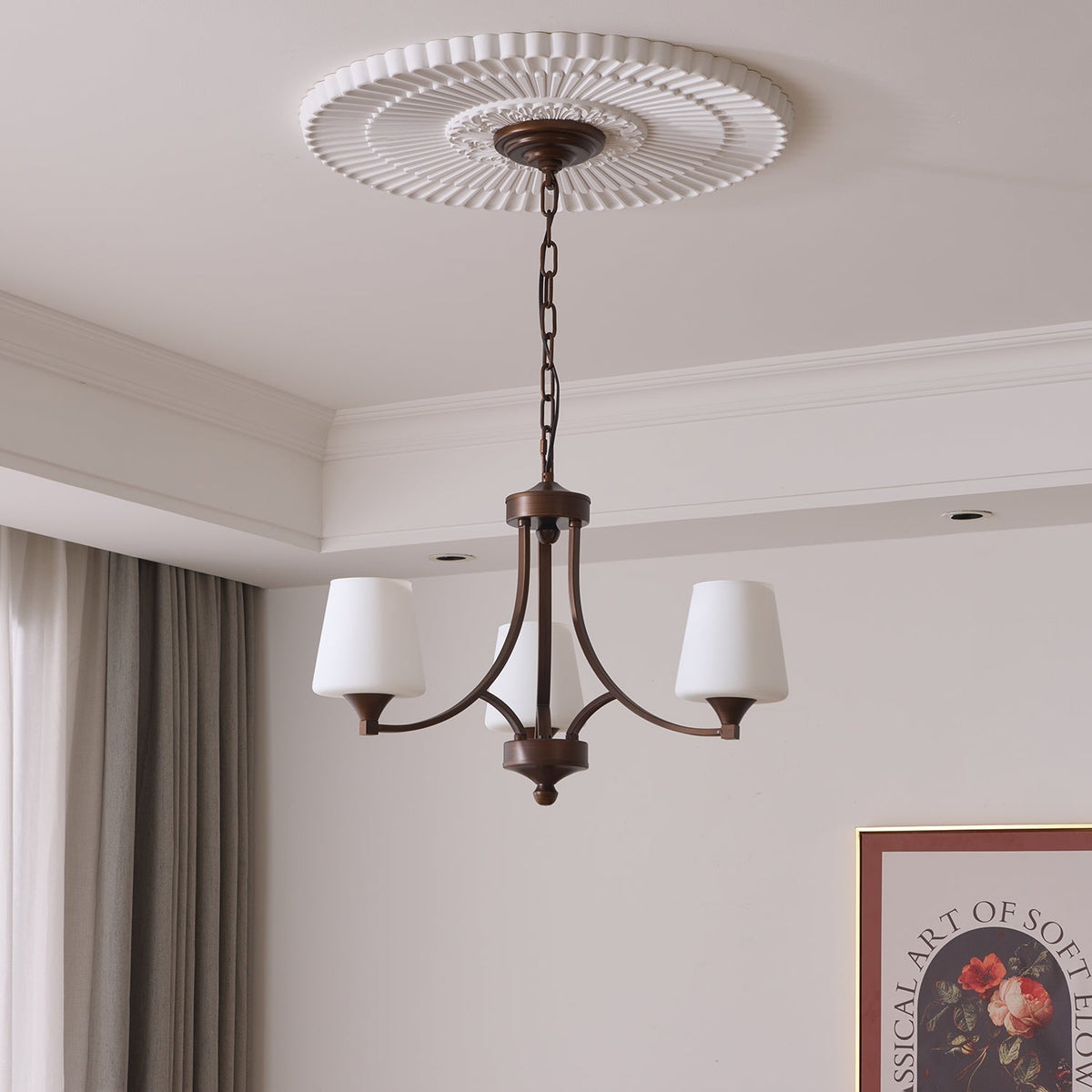 Lustre Ébène en verre et métal – vue 27