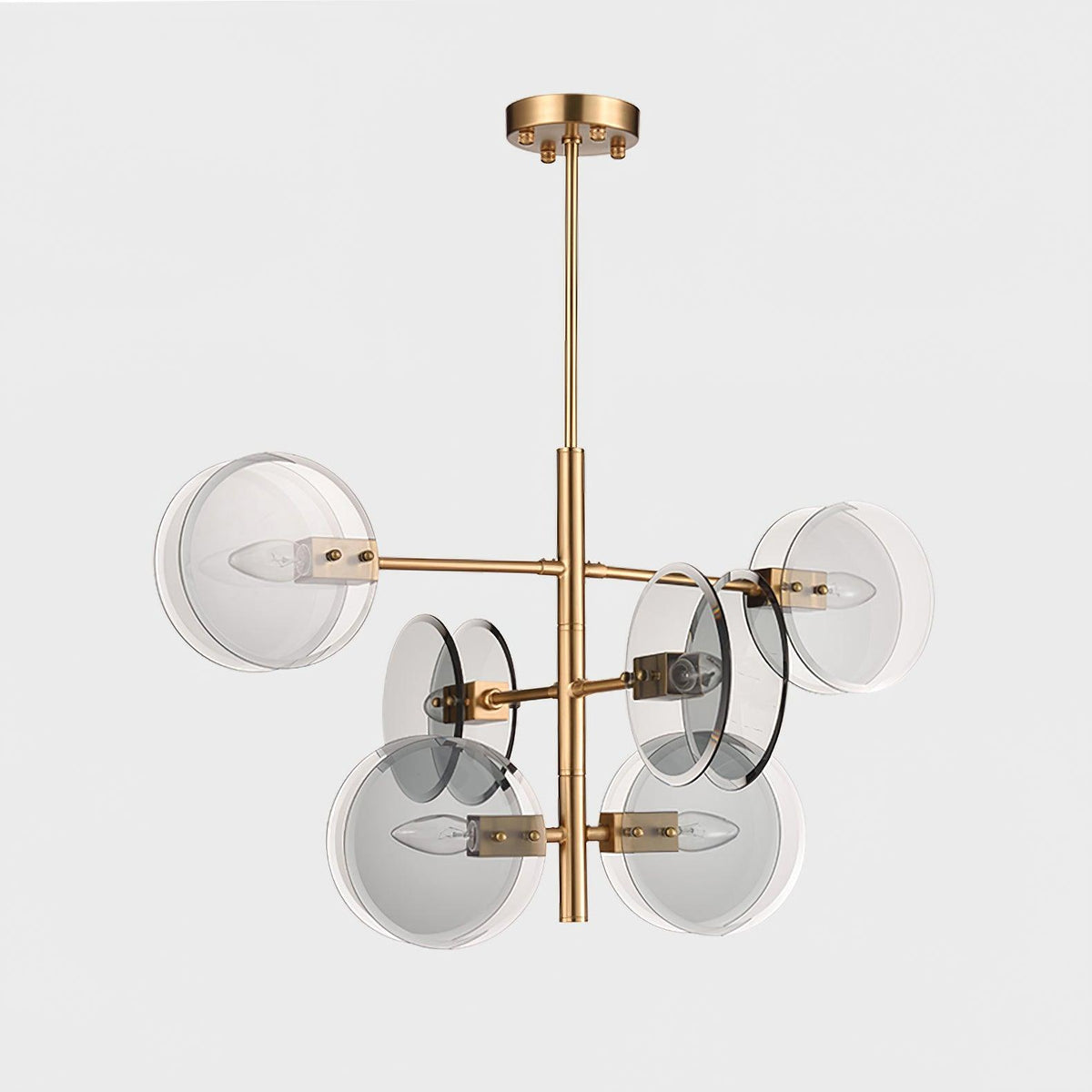 Lustre Jeanne en verre et métal – vue 7