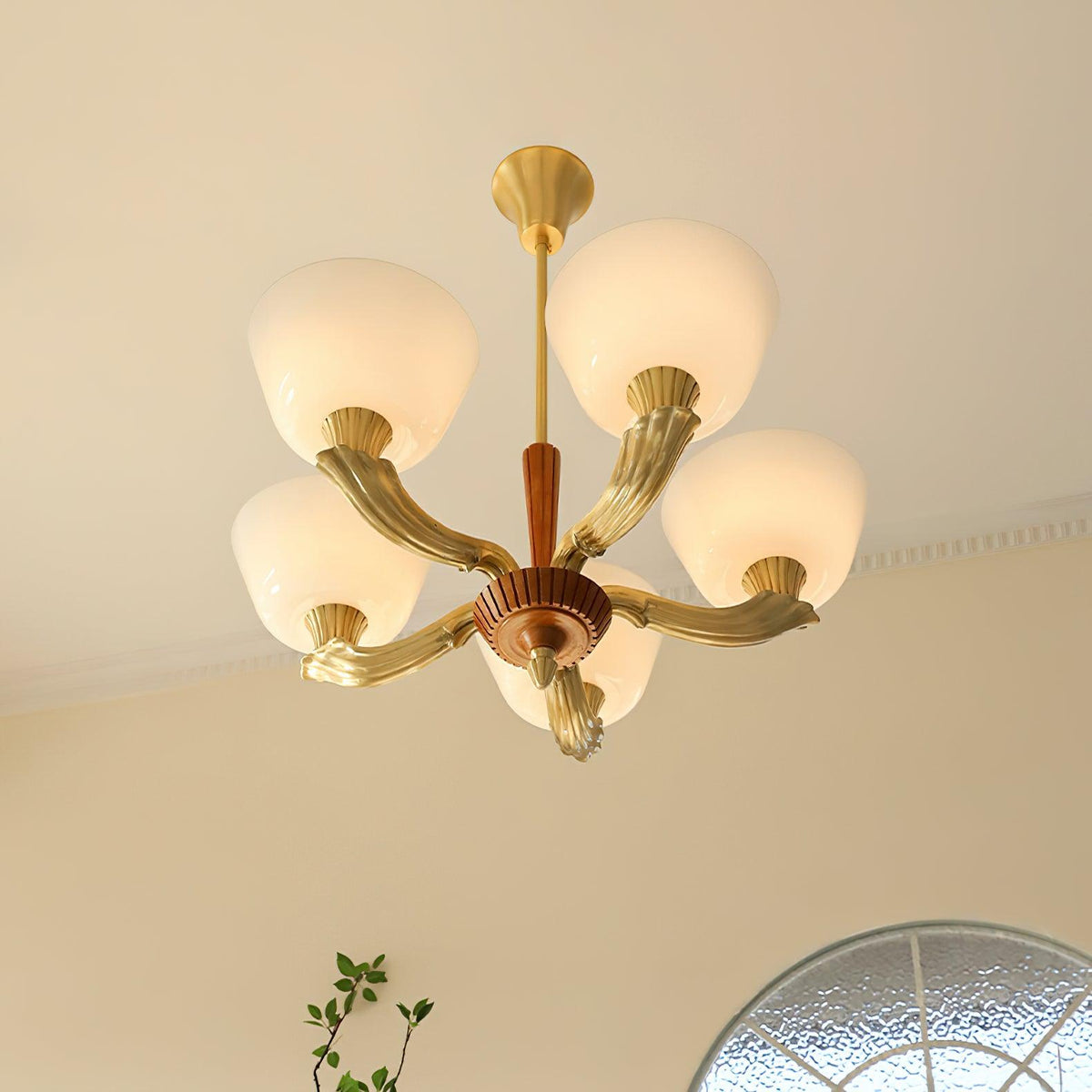 Lustre Libellule en verre et laiton – vue 12