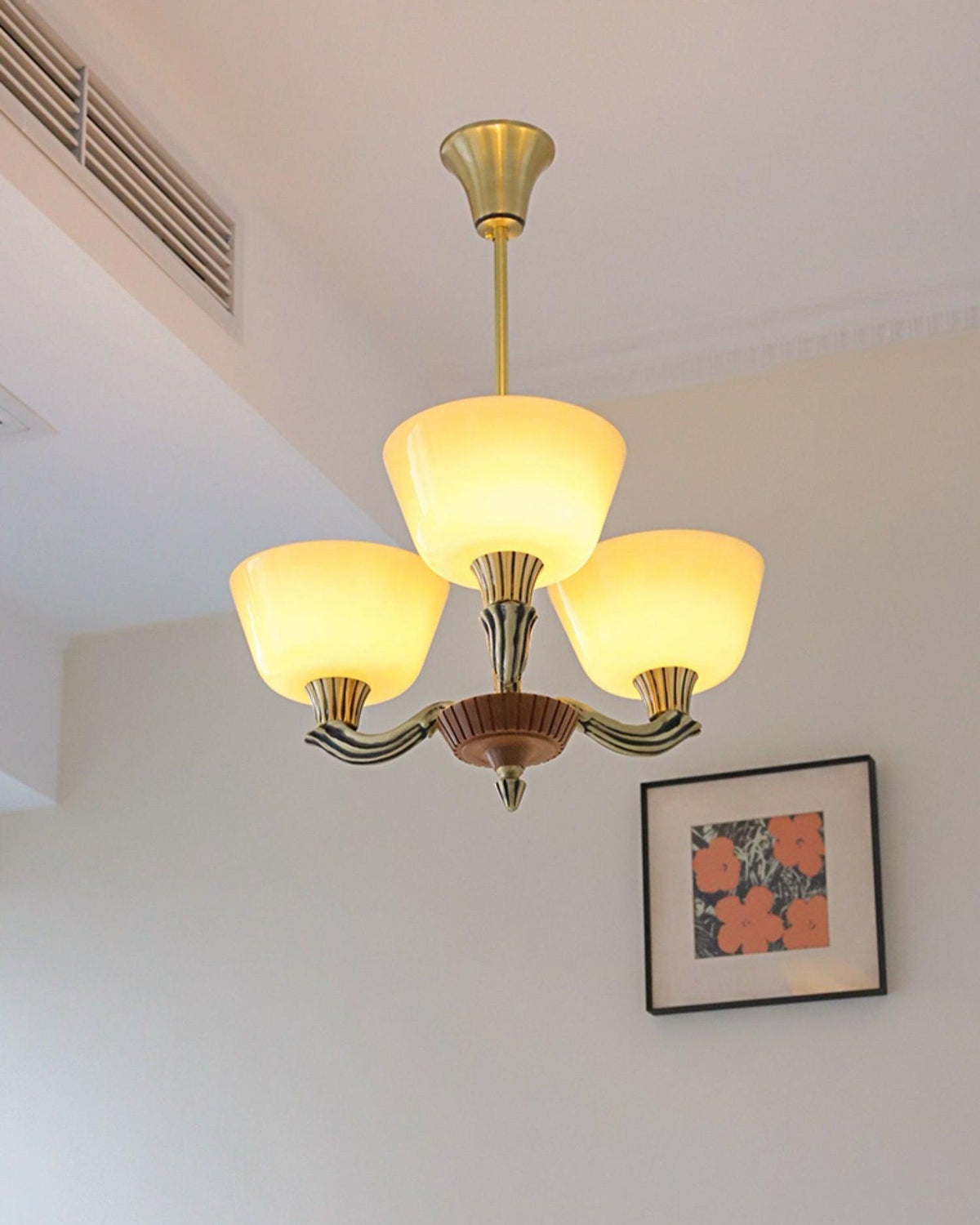 Lustre Libellule en verre et laiton – vue 9
