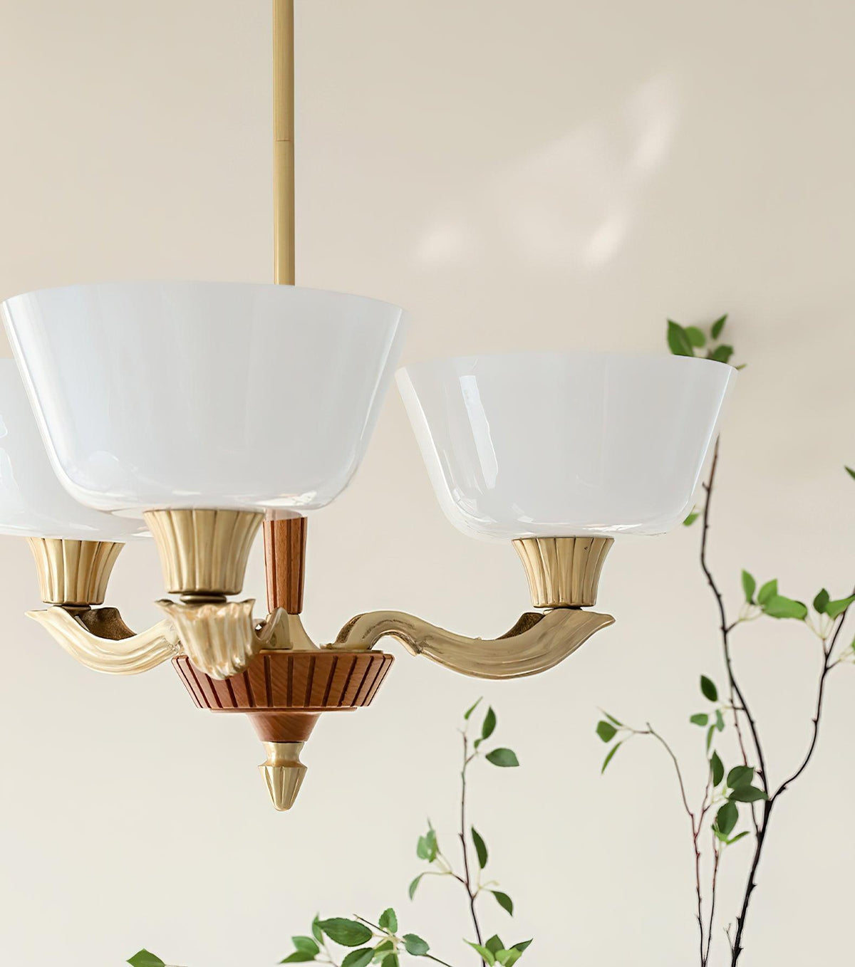 Lustre Libellule en verre et laiton – vue 11