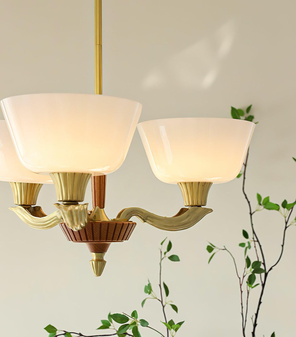 Lustre Libellule en verre et laiton – vue 13