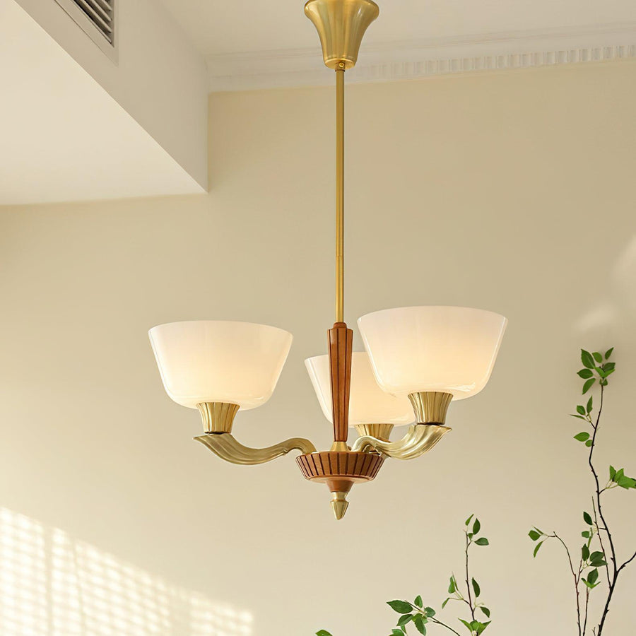 Lustre Libellule en verre et laiton – vue 4