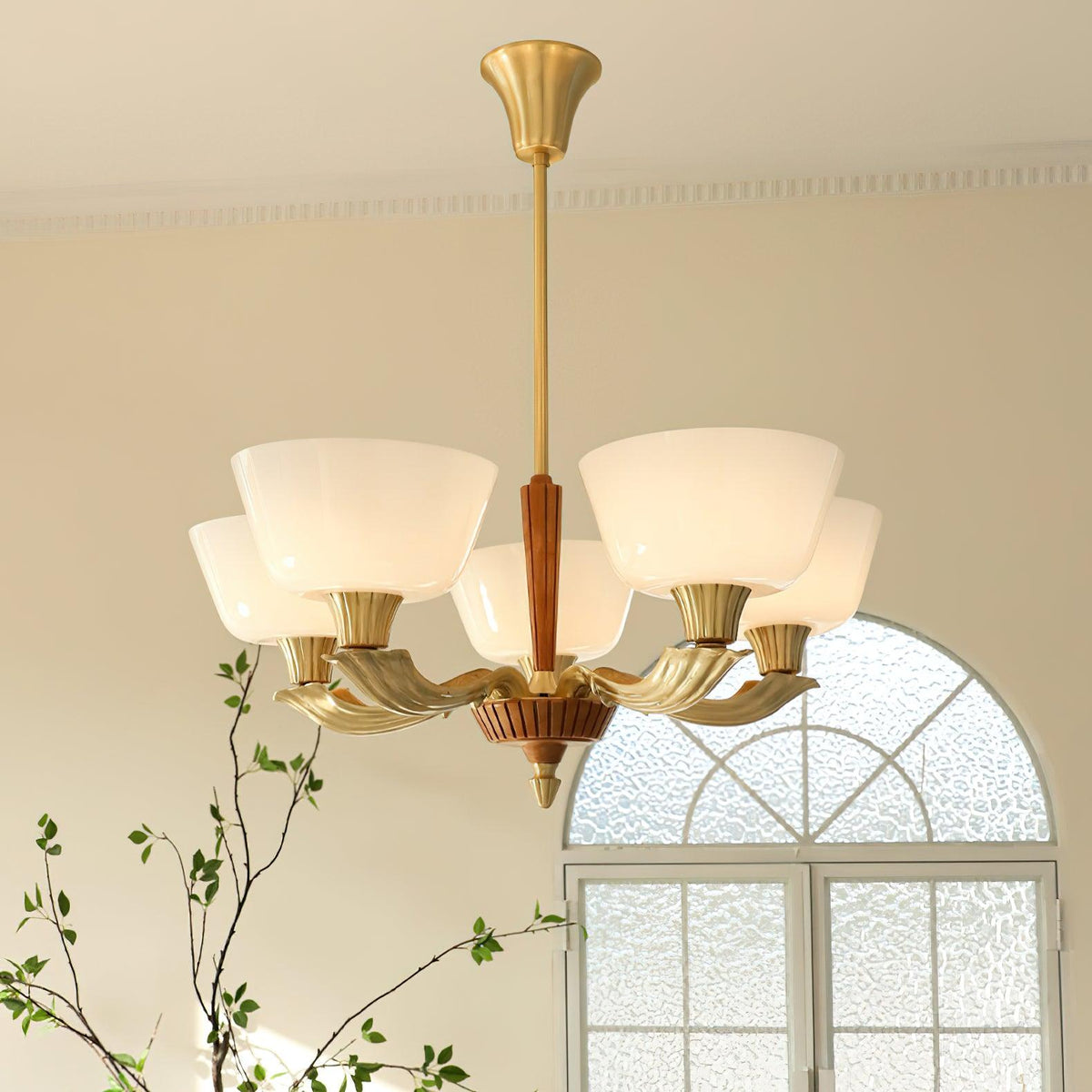 Lustre Libellule en verre et laiton – vue 16