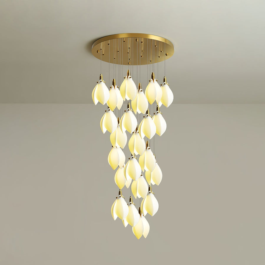 Lustre Ficus en céramique et laiton – vue 3