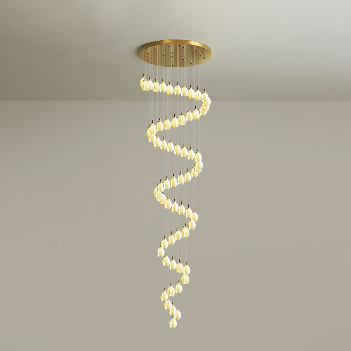 Lustre Ficus en céramique et laiton – vue 47