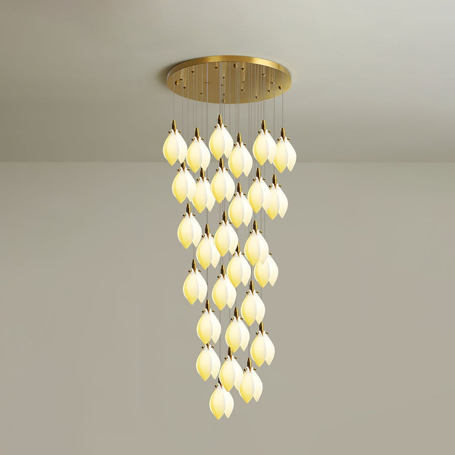 Lustre Ficus en céramique et laiton – vue 5