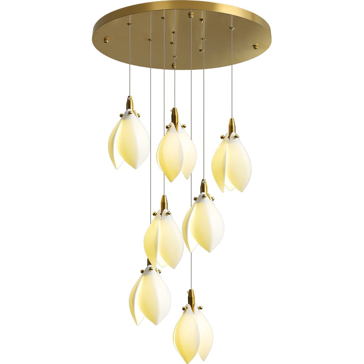 Lustre Ficus en céramique et laiton – vue 22
