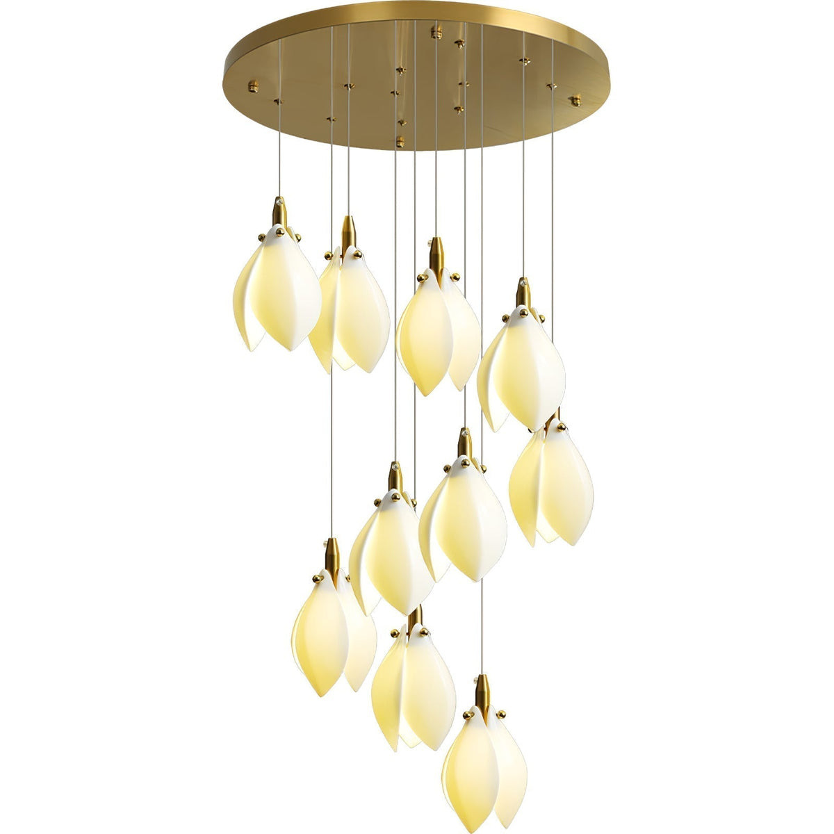 Lustre Ficus en céramique et laiton – vue 24