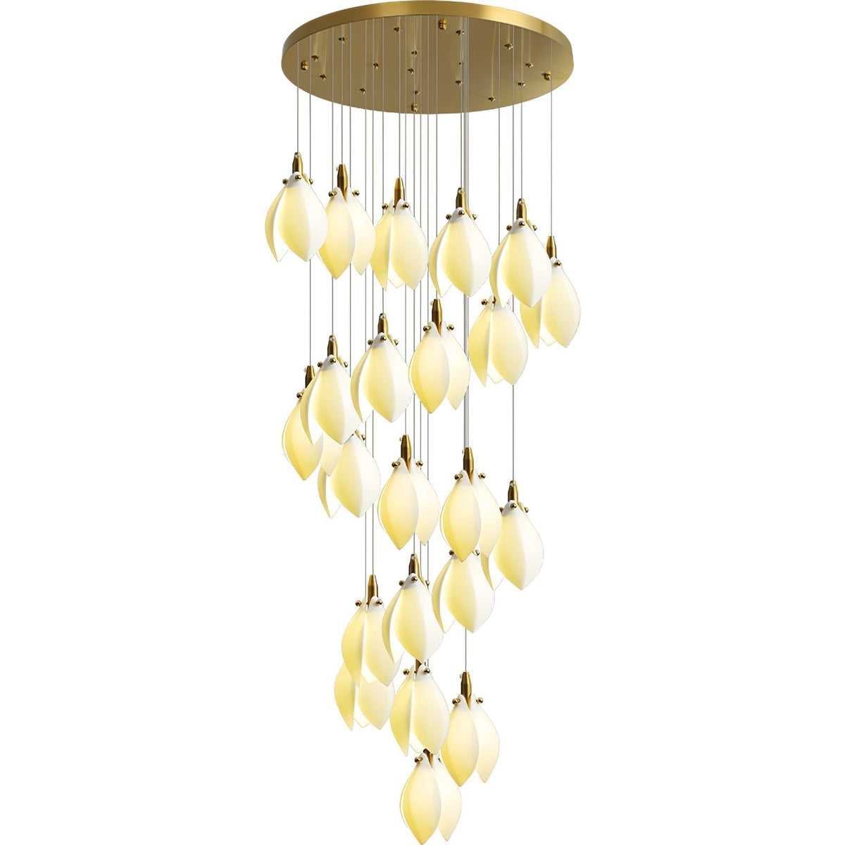 Lustre Ficus en céramique et laiton – vue 26