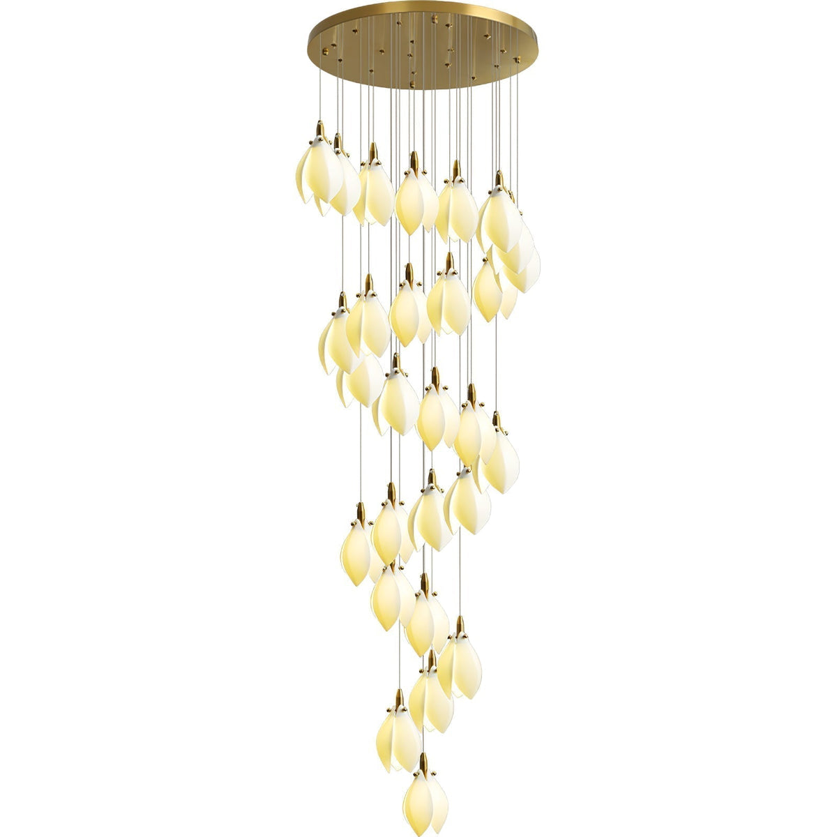 Lustre Ficus en céramique et laiton – vue 27