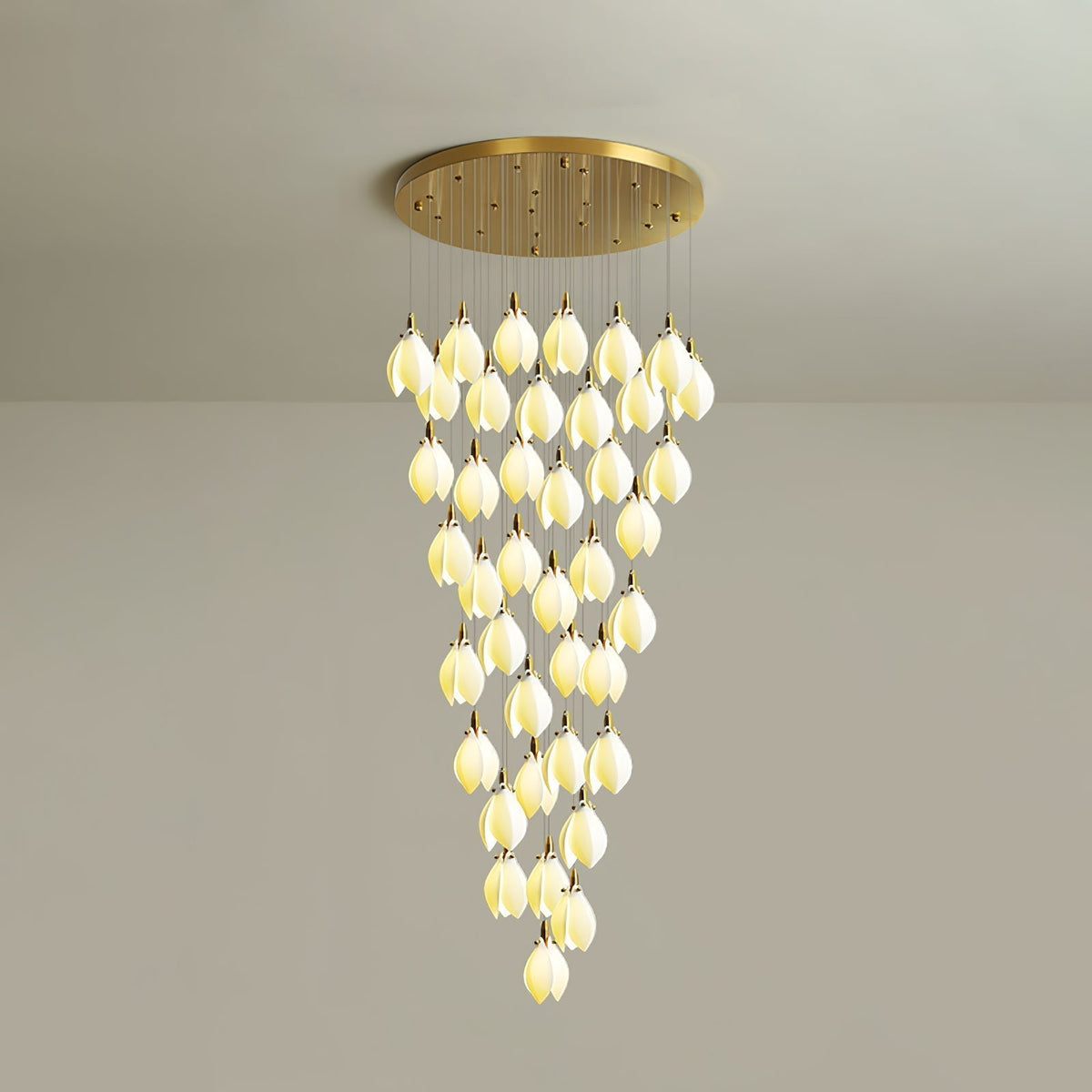 Lustre Ficus en céramique et laiton – vue 6