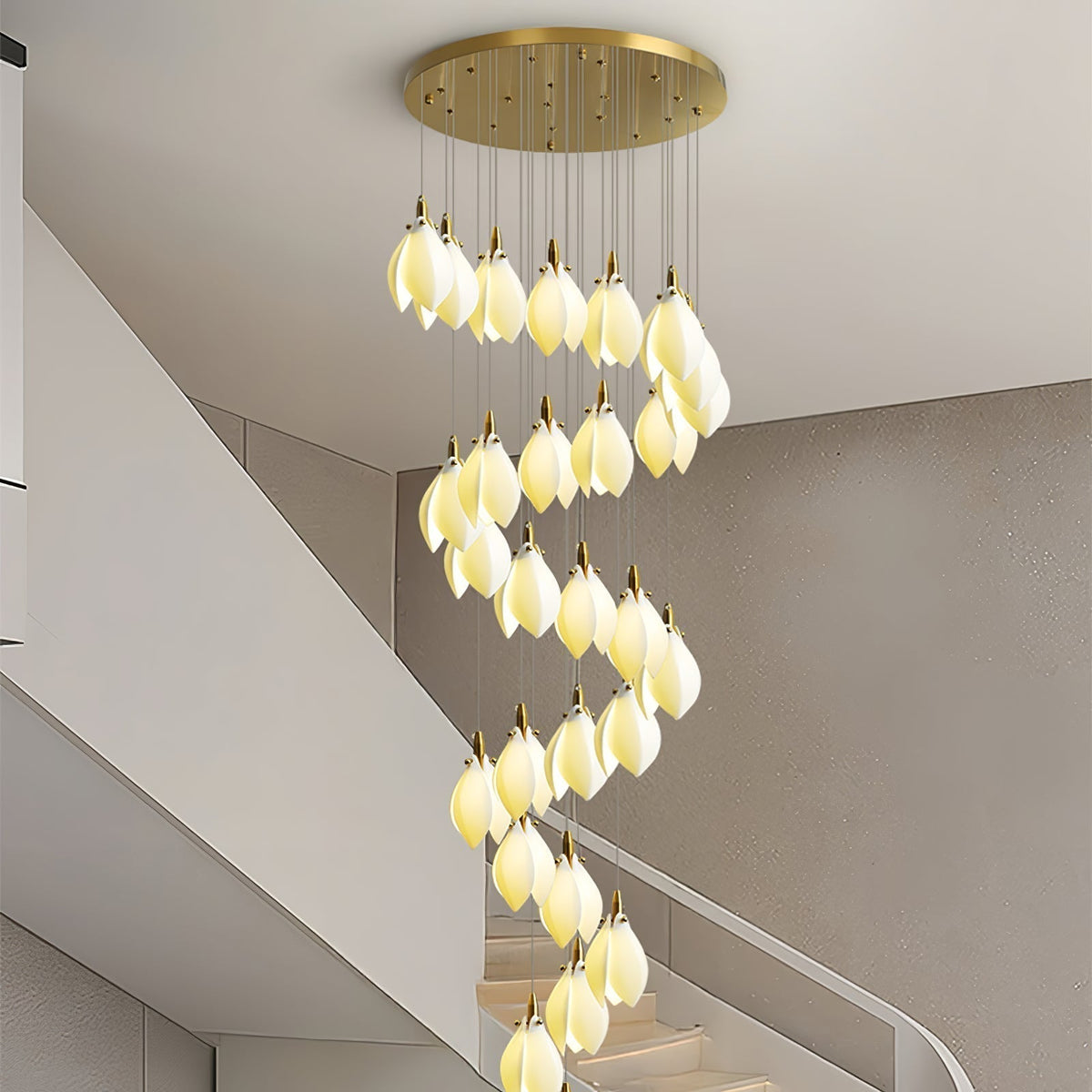Lustre Ficus en céramique et laiton – vue 16