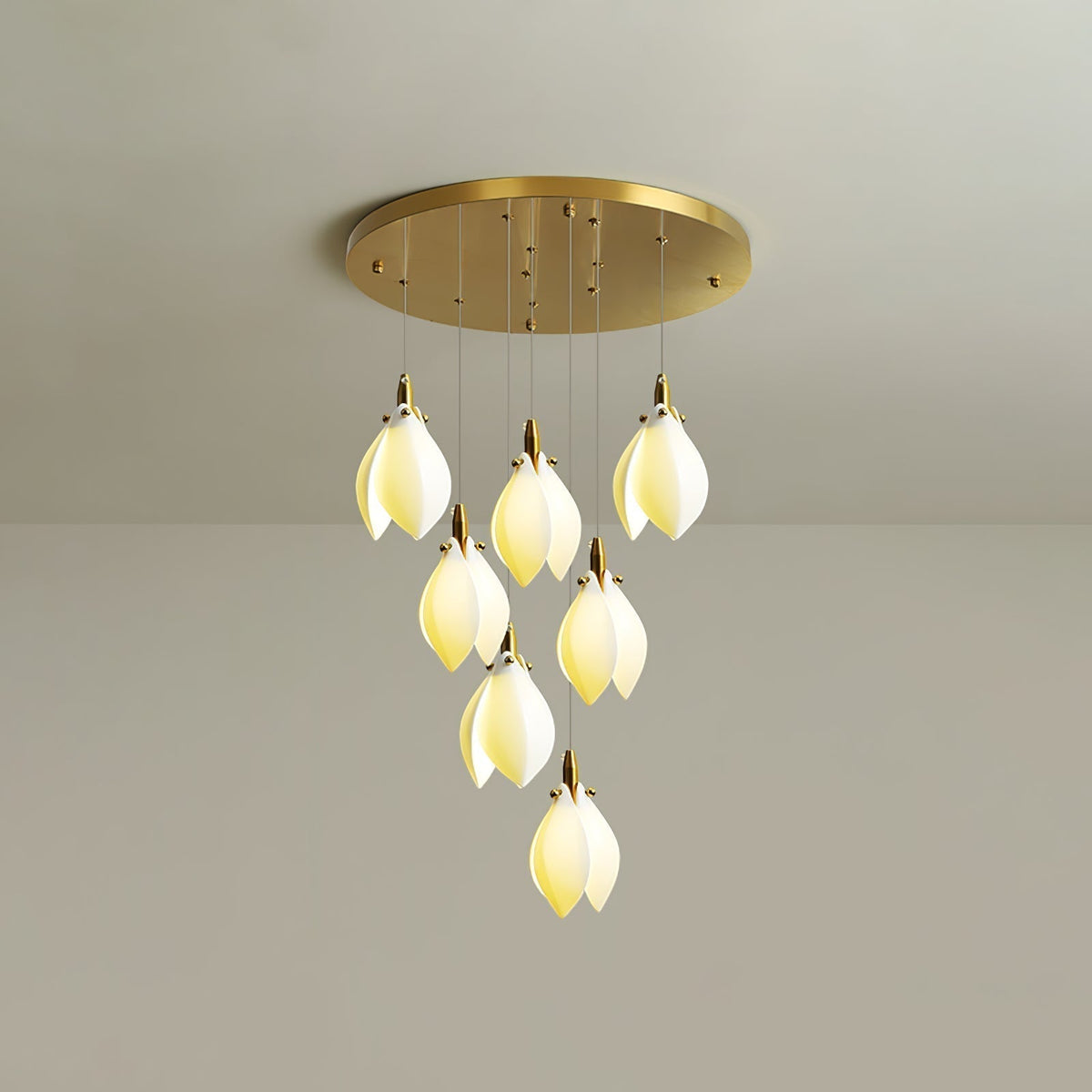 Lustre Ficus en céramique et laiton – vue 31
