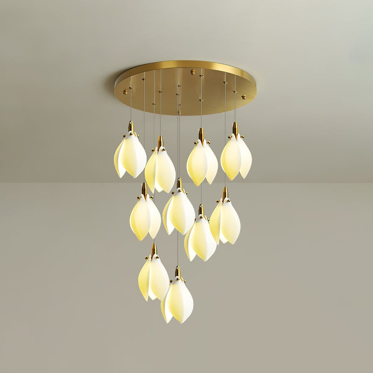 Lustre Ficus en céramique et laiton – vue 55
