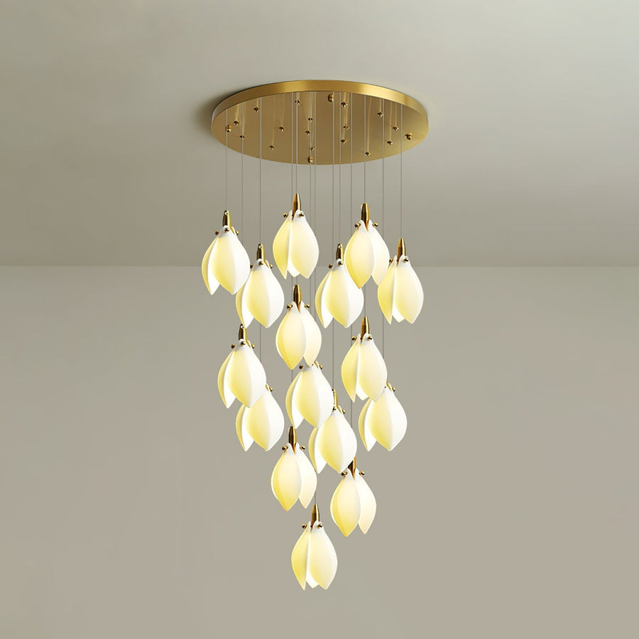 Lustre Ficus en céramique et laiton – vue 2