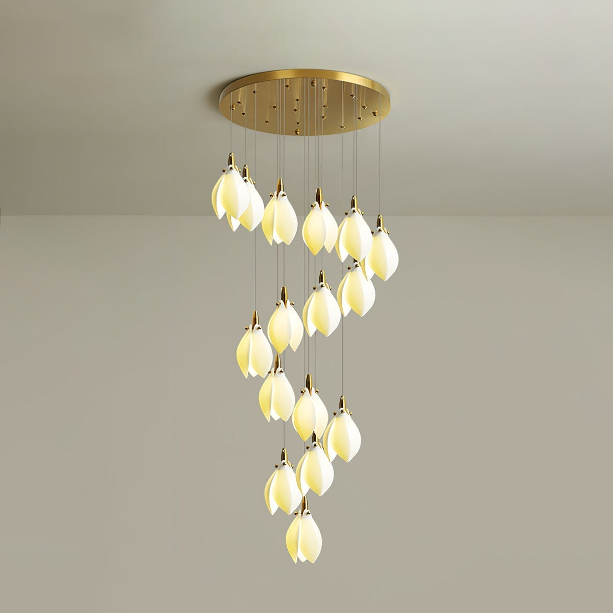 Lustre Ficus en céramique et laiton – vue 10