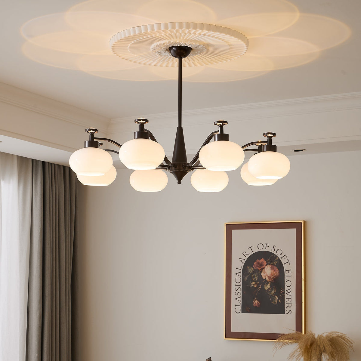 Lustre Gondolier en verre et métal – vue 4