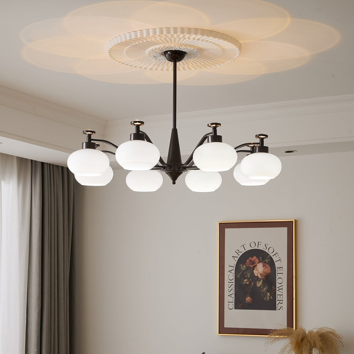 Lustre Gondolier en verre et métal – vue 8