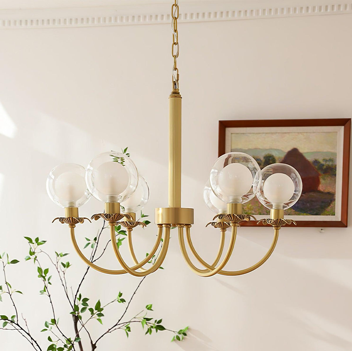Lustre Balade en verre et laiton – vue 13