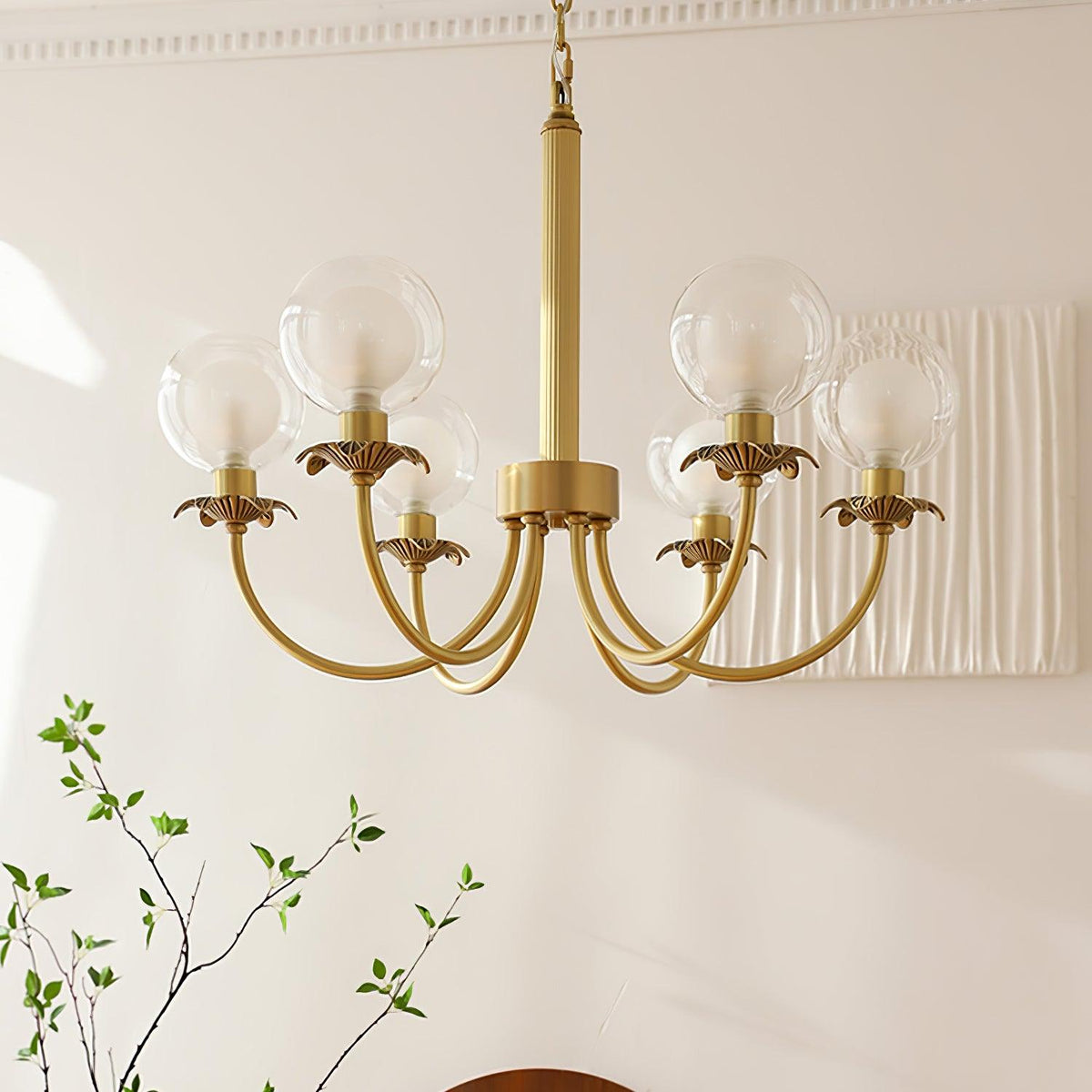 Lustre Balade en verre et laiton – vue 15