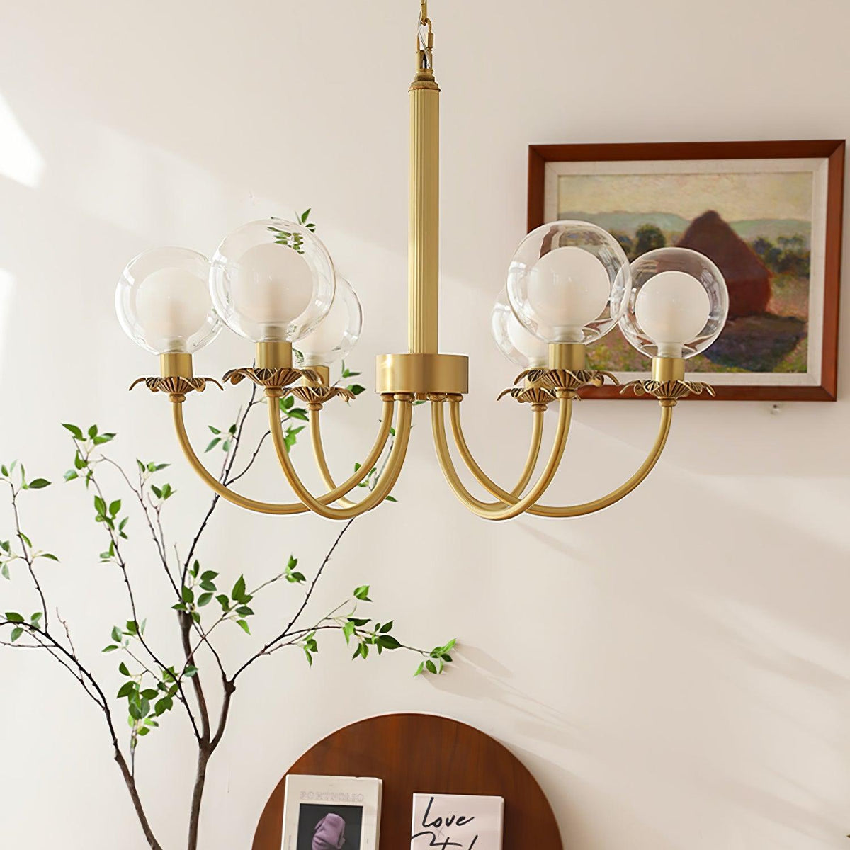 Lustre Balade en verre et laiton – vue 8